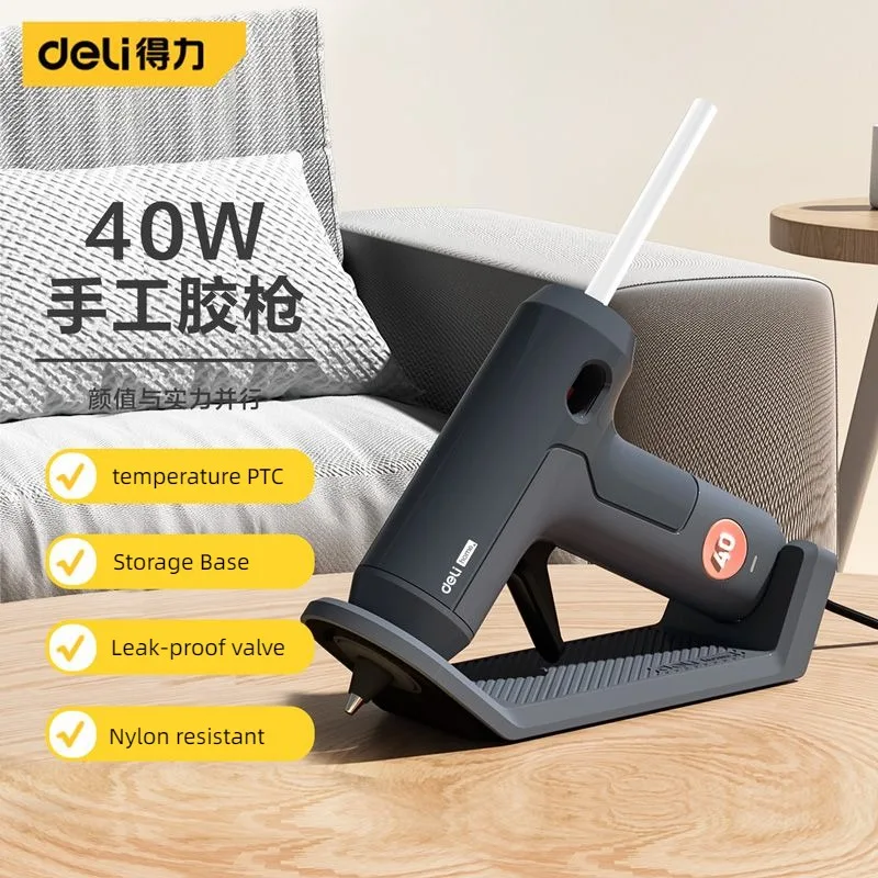 Hot Melt Glue Gun Cordless - Deli Set tongkat alat perbaikan pistol