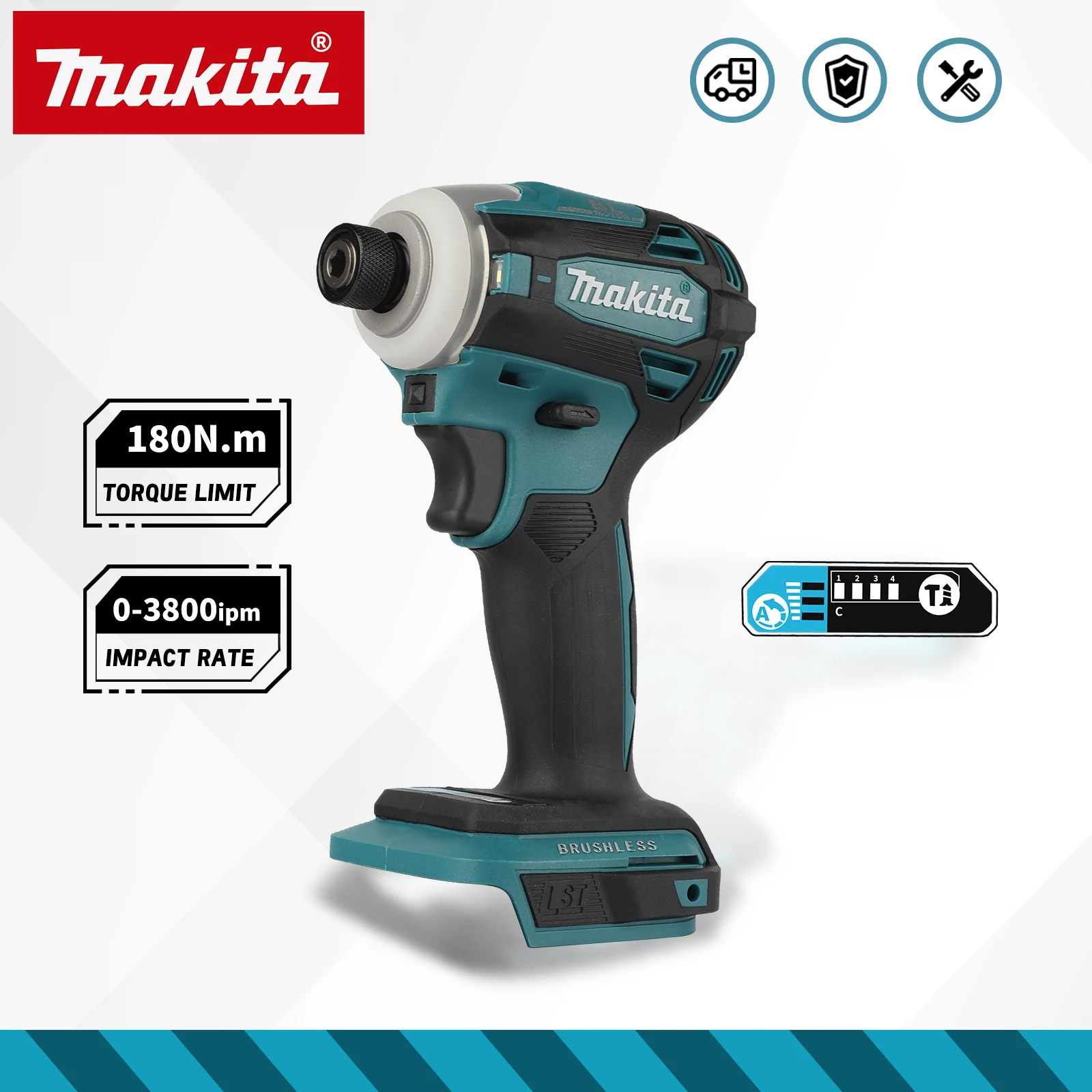 Brushless Cordless Electric Drill 18V - Mesin Bor Elektrik Tanpa Sikat DTD172,