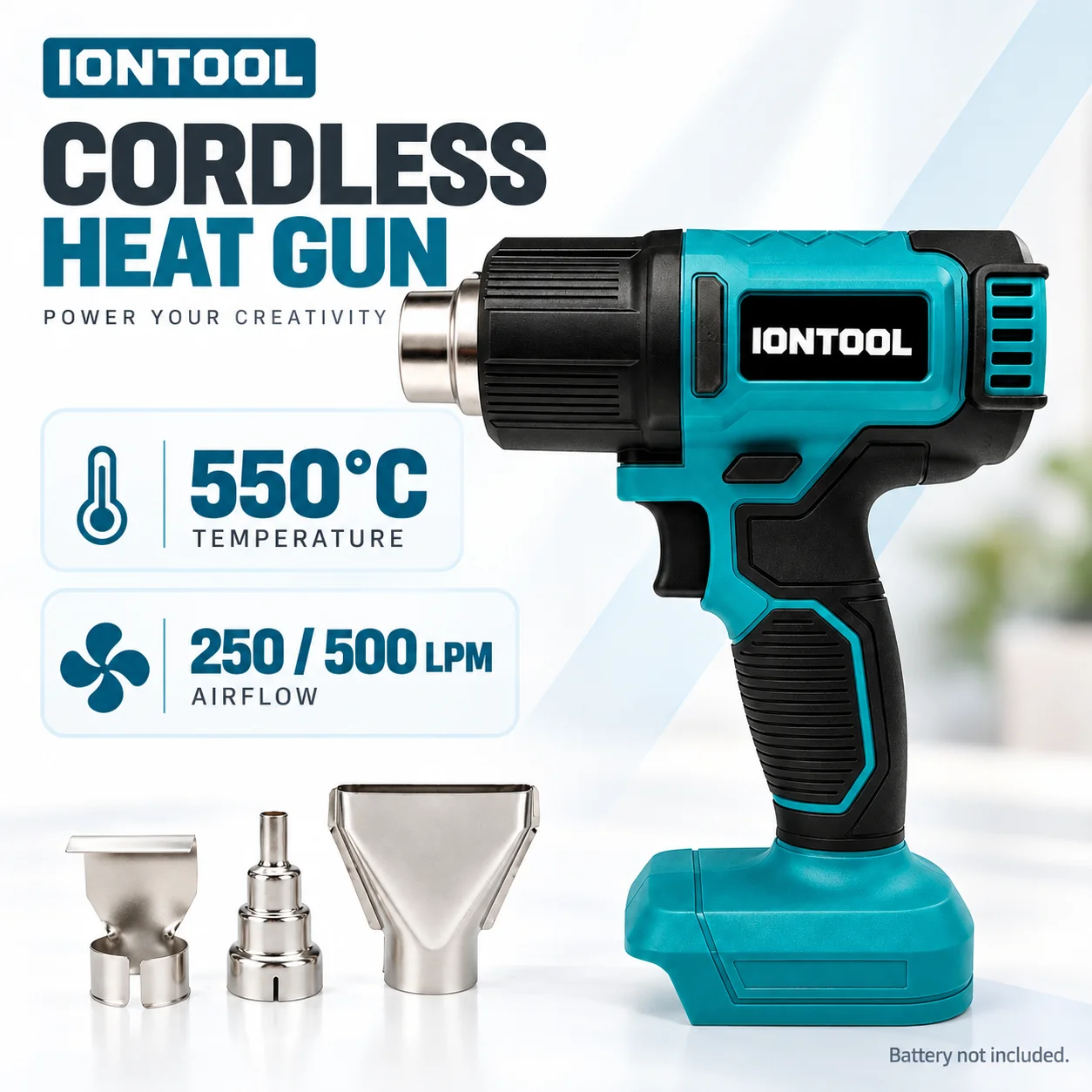 IONTOOL 550 ℃   Pistol Pemanas - Cordless Heat Gun For Shrink Tubing ulasan dan harga